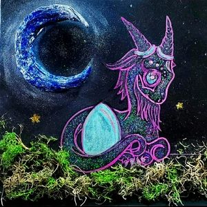 11x14 mother dragon mixed media